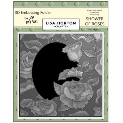 Lisa Horton Crafts 3D Embossing Folder - Shower of Roses